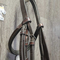Rsd Padded Figure 8 Bridle, Cotton Web Reins, buckles *gc, rubs, mnr dirt, dry, stiff, film, dirty fleece
