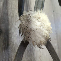 Rsd Padded Figure 8 Bridle, Cotton Web Reins, buckles *gc, rubs, mnr dirt, dry, stiff, film, dirty fleece
