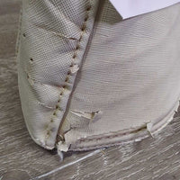 Wrap Around Bell Boots, velcro, Fleece Tops *gc/fair, clean, dingy, peeling, rubs, pills, holes, cracks, stains, No Brand Button

