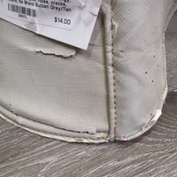 Wrap Around Bell Boots, velcro, Fleece Tops *gc/fair, clean, dingy, peeling, rubs, pills, holes, cracks, stains, No Brand Button
