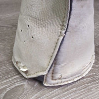Wrap Around Bell Boots, velcro, Fleece Tops *gc/fair, clean, dingy, peeling, rubs, pills, holes, cracks, stains, No Brand Button
