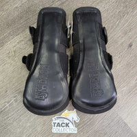 Soft Thick Neoprene Closed Boots, velcro *vgc, clean & mnr dirty lining, hair, scuffs & scratches, marker

