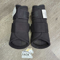 Soft Thick Neoprene Closed Boots, velcro *vgc, clean & mnr dirty lining, hair, scuffs & scratches, marker
