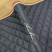 Quilt Jumper Pad, piping *vgc, clean, faded, mnr hair, rubs, pills, threads
