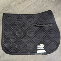 Satin Quilt Jumper Pad, 2x piping *vgc, clean, mnr hair, creases, v. mnr marker, rubs, threads
