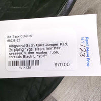 Satin Quilt Jumper Pad, 2x piping *vgc, clean, mnr hair, creases, v. mnr marker, rubs, threads
