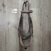 Monocrown Rsd/FS Padded Bridle, Buckles *gc, No Flash, clean, rubs, faded, peeling edge

