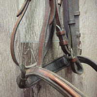 Monocrown Rsd/FS Padded Bridle, Buckles *gc, No Flash, clean, rubs, faded, peeling edge
