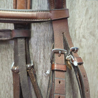 Monocrown Rsd/FS Padded Bridle, Buckles *gc, No Flash, clean, rubs, faded, peeling edge
