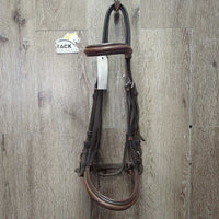 Rsd/Padded FS Bridle, Buckles, HDR Browband *gc, clean, stains, mismatched, dents, edge scrapes, tight keeper
