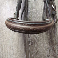 Rsd/Padded FS Bridle, Buckles, HDR Browband *gc, clean, stains, mismatched, dents, edge scrapes, tight keeper
