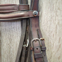 Rsd/Padded FS Bridle, Buckles, HDR Browband *gc, clean, stains, mismatched, dents, edge scrapes, tight keeper
