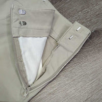 Euro Seat Breeches, side zip *vgc/gc, rubs, pills, seam puckers, seat: pulled seams, stretched/pulled, mnr faded & hairy velcro
