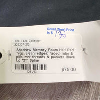 Memory Foam Half Pad *vgc, clean, edges: faded, rubs & pills, mnr threads & puckers
