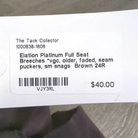 Full Seat Breeches *vgc, older, faded, seam puckers, sm snags
