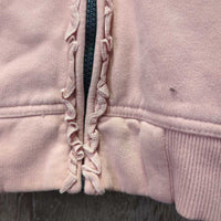 Hooded Sweatshirt Jacket, Zip *vgc, 0 hoodie string, mnr puckered waist seam & threads, faded?
