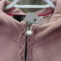 Hooded Sweatshirt Jacket, Zip *vgc, 0 hoodie string, mnr puckered waist seam & threads, faded?
