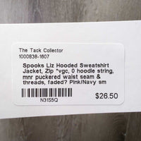 Hooded Sweatshirt Jacket, Zip *vgc, 0 hoodie string, mnr puckered waist seam & threads, faded?
