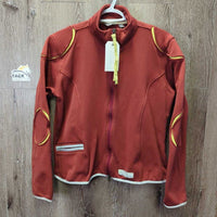 Fleece Jacket, zip *vgc, mnr curled edge, threads, peeled logo, seam puckers & faded, older?

