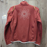 Fleece Jacket, zip *vgc, mnr curled edge, threads, peeled logo, seam puckers & faded, older?
