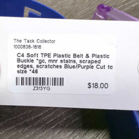 Soft TPE Plastic Belt & Plastic Buckle *gc, mnr stains, scraped edges, scratches
