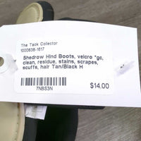 Hind Boots, velcro *gc, clean, residue, stains, scrapes, scuffs, hair
