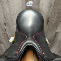 17.5" Adj *Red/Wide Gullet In Hastilow Concept Dressage Saddle, Mint Loxley Cover, 4 extra Gullets: Green/Narrow, Blue/MedWide, Black/Med & Burg/Wide, Large Front Blocks, Wool Flocking, Front & Rear Gusset Panels, Flaps: 17"L x 12.5"W Serial #: 2014 5229
