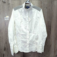 LS Show Shirt, Magnetic Collar *vgc, v.wrinkled, v.mnr stains?, loose button threads
