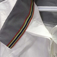 LS Show Shirt, Magnetic Collar *vgc, v.wrinkled, v.mnr stains?, loose button threads
