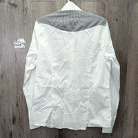 LS Show Shirt, Magnetic Collar *vgc, v.wrinkled, v.mnr stains?, loose button threads

