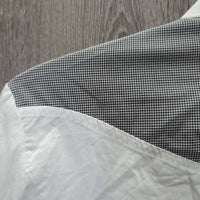 LS Show Shirt, Magnetic Collar *vgc, v.wrinkled, v.mnr stains?, loose button threads
