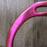Pr Hvy Safety Stirrup Irons, grips, elastics, keepers *vgc/gc, chips, stains, dirty, scratches
