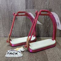 Pr Hvy Safety Stirrup Irons, grips, elastics, keepers *xc/like new, clean
