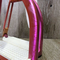 Pr Hvy Safety Stirrup Irons, grips, elastics, keepers *xc/like new, clean
