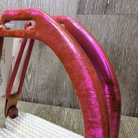 Pr Hvy Safety Stirrup Irons, grips, elastics, keepers *xc/like new, clean
