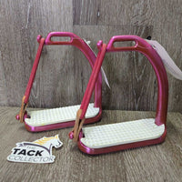 Pr Hvy Safety Stirrup Irons, grips, elastics, keepers *xc/like new, clean

