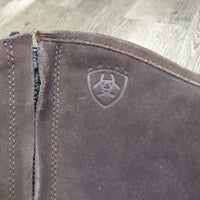 Hvy Suede Half Chaps *vgc, mnr dirt, rubs, stains & fading
