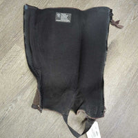 Hvy Suede Half Chaps *vgc, mnr dirt, rubs, stains & fading

