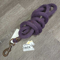 Stiff Nylon Lead Rope *gc/fair, rubs, faded, hairy, frays, stains
