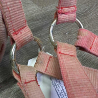Hvy Stiff Nylon Halter *gc/fair, stains, faded, rubs, scrapes, frays, rusty
