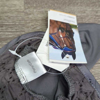 Ear Bonnet Fly Veil, Piping, tag *new

