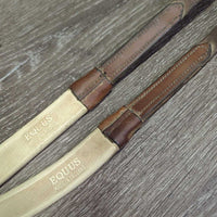 Thick Smooth Rubber Reins *gc, stains, mnr dirty, dry, stiff, older, faded, rubs, residue
