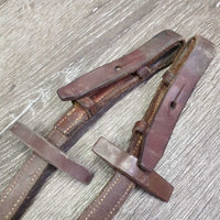 Thick Smooth Rubber Reins *gc, stains, dirty, older, faded, rubs, residue
