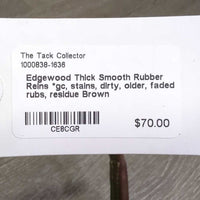 Thick Smooth Rubber Reins *gc, stains, dirty, older, faded, rubs, residue
