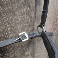 Rsd/Padded Bridle, Drop Noseband, Plain Reins, buckles *vgc/xc, clean, rubs, residue, dry, stiff, twisted
