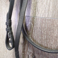 Rsd/Padded Bridle, Drop Noseband, Plain Reins, buckles *vgc/xc, clean, rubs, residue, dry, stiff, twisted
