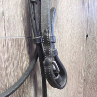 Rsd/Padded Bridle, Drop Noseband, Plain Reins, buckles *vgc/xc, clean, rubs, residue, dry, stiff, twisted
