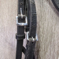Rsd/Padded Bridle, Drop Noseband, Plain Reins, buckles *vgc/xc, clean, rubs, residue, dry, stiff, twisted
