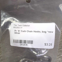 Pr 'S' Curb Chain Hooks, bag *new
