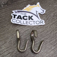 Pr German Silver Curb Chain Hooks, bag *new
